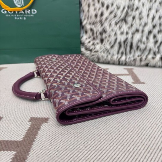 AAAAA Replica Goyard Saint Léger softshell backpack burgundy Goyardine canvas Fake Clone