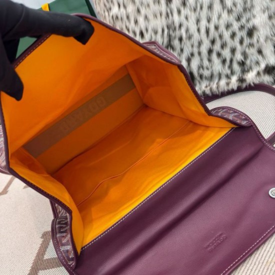 AAAAA Replica Goyard Saint Léger softshell backpack burgundy Goyardine canvas Fake Clone
