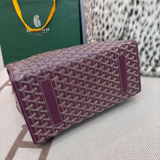 AAAAA Replica Goyard Saint Léger softshell backpack burgundy Goyardine canvas Fake Clone