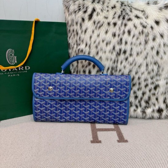 Replica Goyard Saint Léger softshell backpack blue Goyardine canvas Knockoff Cheap AAAAA Replica Goyard Saint Léger softshell backpack blue Goyardine canvas Fake Clone