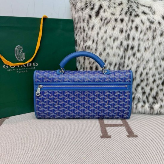Replica Goyard Saint Léger softshell backpack blue Goyardine canvas Knockoff Cheap AAAAA Replica Goyard Saint Léger softshell backpack blue Goyardine canvas Fake Clone