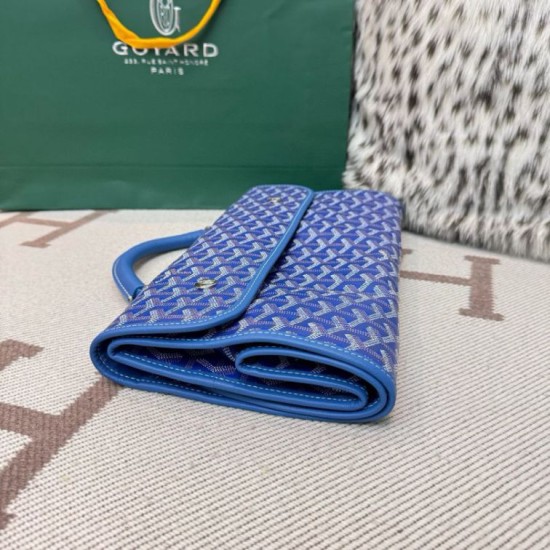 Replica Goyard Saint Léger softshell backpack blue Goyardine canvas Knockoff Cheap AAAAA Replica Goyard Saint Léger softshell backpack blue Goyardine canvas Fake Clone