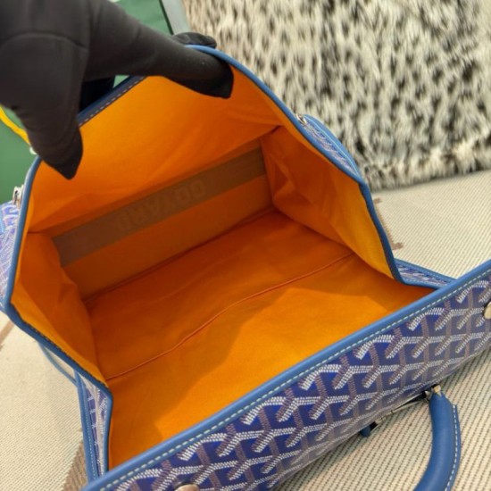 Replica Goyard Saint Léger softshell backpack blue Goyardine canvas Knockoff Cheap AAAAA Replica Goyard Saint Léger softshell backpack blue Goyardine canvas Fake Clone
