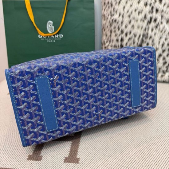 Replica Goyard Saint Léger softshell backpack blue Goyardine canvas Knockoff Cheap AAAAA Replica Goyard Saint Léger softshell backpack blue Goyardine canvas Fake Clone