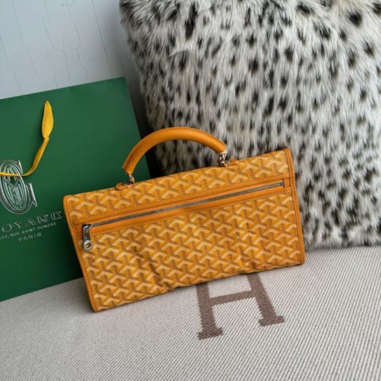 AAAAA Replica Goyard Saint Léger softshell backpack yellow Goyardine canvas Fake Clone