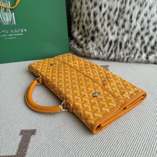 AAAAA Replica Goyard Saint Léger softshell backpack yellow Goyardine canvas Fake Clone