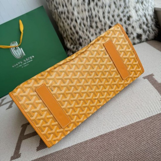 AAAAA Replica Goyard Saint Léger softshell backpack yellow Goyardine canvas Fake Clone