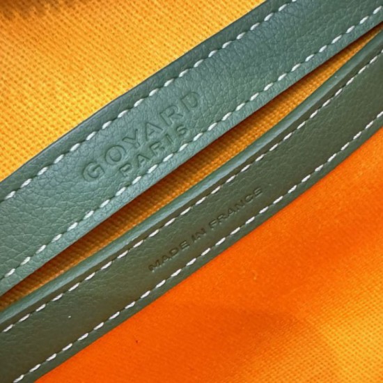 AAAAA Replica Goyard Cap-Vert PM Goyardine canvas bag green Fake Clone