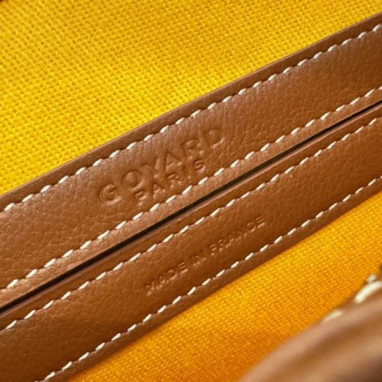AAAAA Replica Goyard Cap-Vert PM Goyardine canvas bag brown Fake Clone