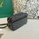 AAAAA Replica Goyard Cap-Vert PM Goyardine canvas bag black Fake Clone
