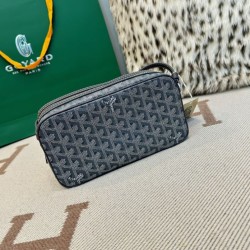 AAAAA Replica Goyard Cap-Vert PM Goyardine canvas bag gray Fake Clone