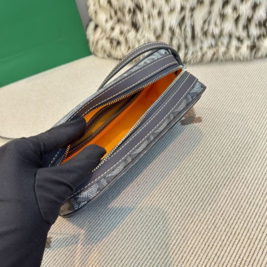 AAAAA Replica Goyard Cap-Vert PM Goyardine canvas bag gray Fake Clone