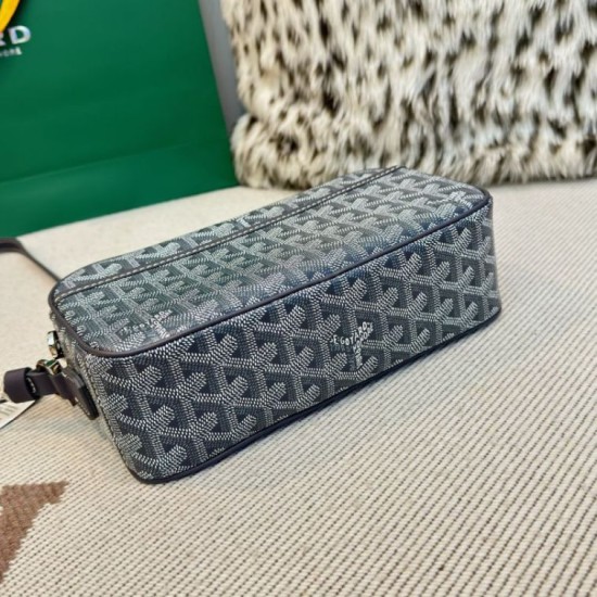 AAAAA Replica Goyard Cap-Vert PM Goyardine canvas bag gray Fake Clone