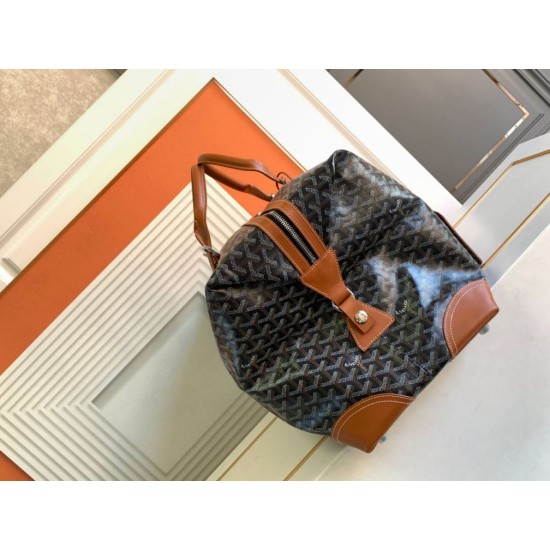 AAAAA Replica Goyard Boeing 55 travel bag brown Fake Clone