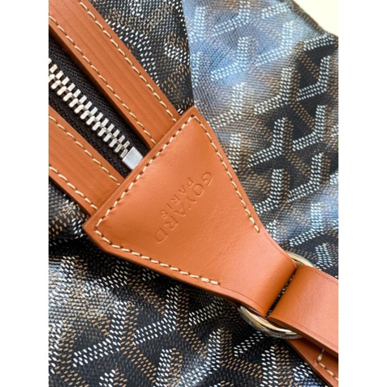 AAAAA Replica Goyard Boeing 55 travel bag brown Fake Clone