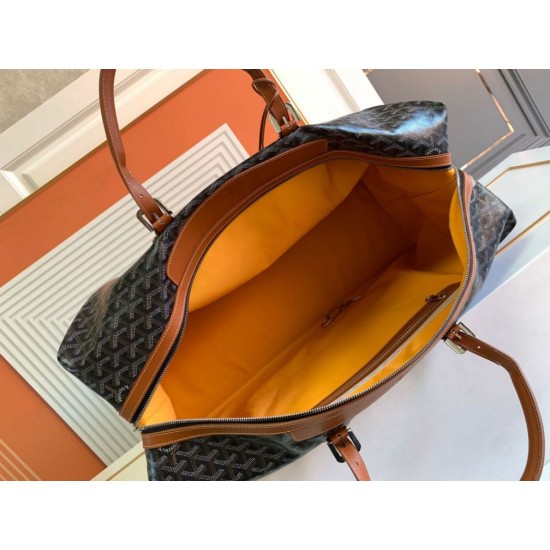 AAAAA Replica Goyard Boeing 55 travel bag brown Fake Clone