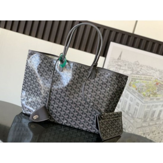 Replica Goyard Saint Louis PM/GM Goyardine coated tote bags gray Knockoff Cheap AAAAA Replica Goyard Saint Louis PM/GM Goyardine coated tote bags gray Fake Clone
