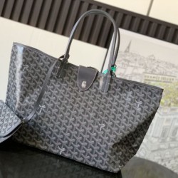 AAAAA Replica Goyard Saint Louis PM/GM Goyardine coated tote bags gray Fake Clone