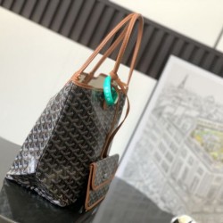Replica Goyard Saint Louis PM/GM Goyardine coated tote bags brown Knockoff Cheap AAAAA Replica Goyard Saint Louis PM/GM Goyardine coated tote bags brown Fake Clone