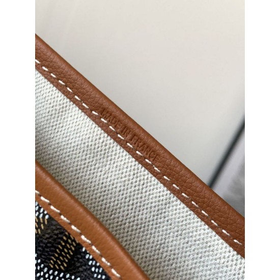 AAAAA Replica Goyard Saint Louis PM/GM Goyardine coated tote bags brown Fake Clone