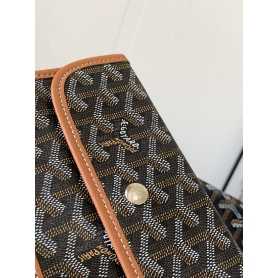 AAAAA Replica Goyard Saint Louis PM/GM Goyardine coated tote bags brown Fake Clone