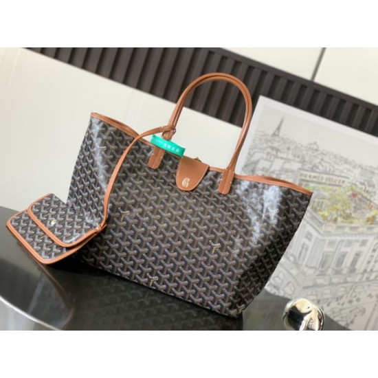 AAAAA Replica Goyard Saint Louis PM/GM Goyardine coated tote bags brown Fake Clone