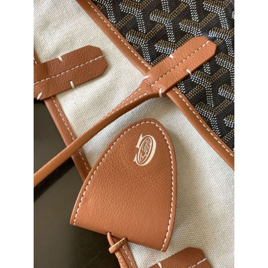 AAAAA Replica Goyard Saint Louis PM/GM Goyardine coated tote bags brown Fake Clone