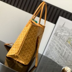 AAAAA Replica Goyard Saint Louis PM/GM Goyardine coated tote bags Yellow Fake Clone