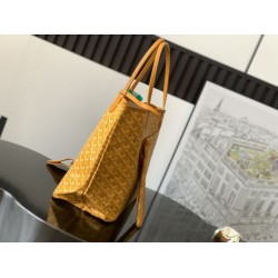 Replica Goyard Saint Louis PM/GM Goyardine coated tote bags Yellow Knockoff Cheap AAAAA Replica Goyard Saint Louis PM/GM Goyardine coated tote bags Yellow Fake Clone