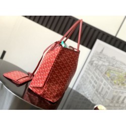 Replica Goyard Saint Louis PM/GM Tote Bags Goyardine Coated Red Knockoff Cheap AAAAA Replica Goyard Saint Louis PM/GM Tote Bags Goyardine Coated Red Fake Clone