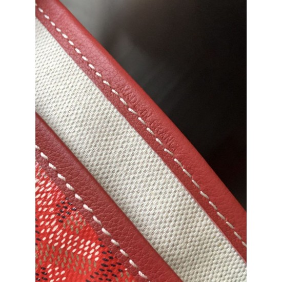 AAAAA Replica Goyard Saint Louis PM/GM Tote Bags Goyardine Coated Red Fake Clone