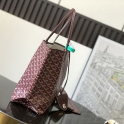 AAAAA Replica Goyard Saint Louis PM/GM tote bags Burgundy Goyardine coating Fake Clone