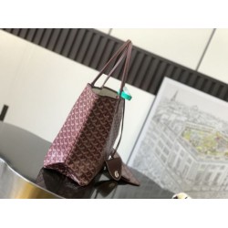 Replica Goyard Saint Louis PM/GM tote bags Burgundy Goyardine coating Knockoff Cheap AAAAA Replica Goyard Saint Louis PM/GM tote bags Burgundy Goyardine coating Fake Clone