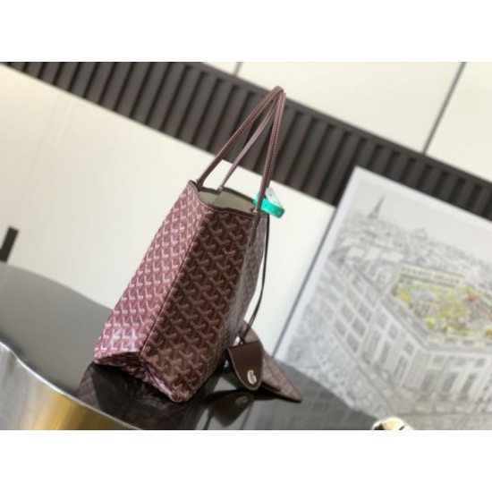 Replica Goyard Saint Louis PM/GM tote bags Burgundy Goyardine coating Knockoff Cheap AAAAA Replica Goyard Saint Louis PM/GM tote bags Burgundy Goyardine coating Fake Clone