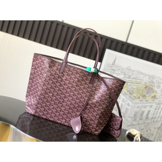 Replica Goyard Saint Louis PM/GM tote bags Burgundy Goyardine coating Knockoff Cheap AAAAA Replica Goyard Saint Louis PM/GM tote bags Burgundy Goyardine coating Fake Clone
