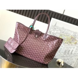 AAAAA Replica Goyard Saint Louis PM/GM tote bags Burgundy Goyardine coating Fake Clone