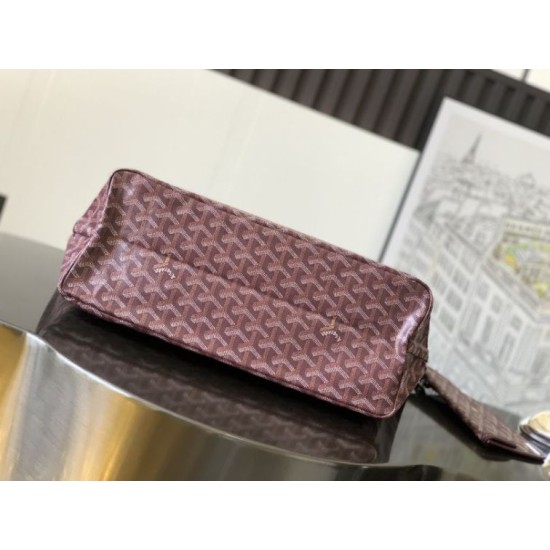 Replica Goyard Saint Louis PM/GM tote bags Burgundy Goyardine coating Knockoff Cheap AAAAA Replica Goyard Saint Louis PM/GM tote bags Burgundy Goyardine coating Fake Clone