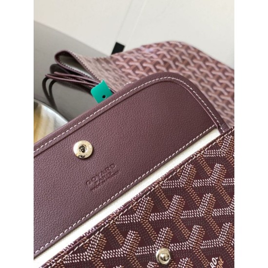 Replica Goyard Saint Louis PM/GM tote bags Burgundy Goyardine coating Knockoff Cheap AAAAA Replica Goyard Saint Louis PM/GM tote bags Burgundy Goyardine coating Fake Clone