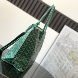 Replica Goyard Saint Louis PM/GM tote bags Green Goyardine coated Knockoff Cheap AAAAA Replica Goyard Saint Louis PM/GM tote bags Green Goyardine coated Fake Clone