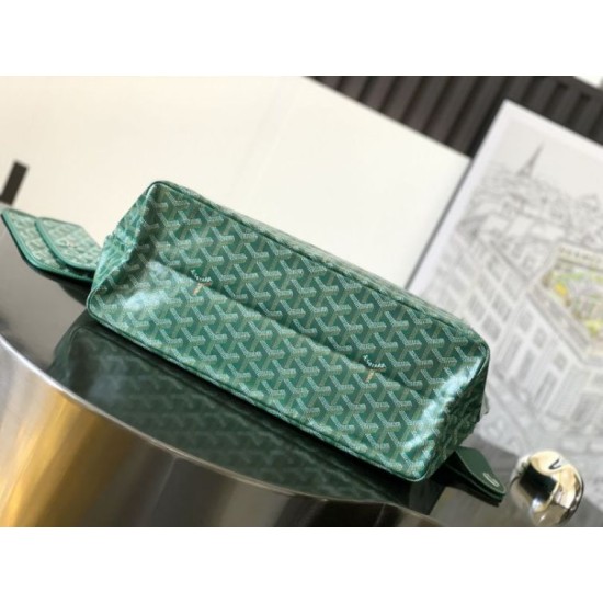 AAAAA Replica Goyard Saint Louis PM/GM tote bags Green Goyardine coated Fake Clone