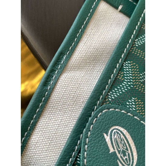 AAAAA Replica Goyard Saint Louis PM/GM tote bags Green Goyardine coated Fake Clone
