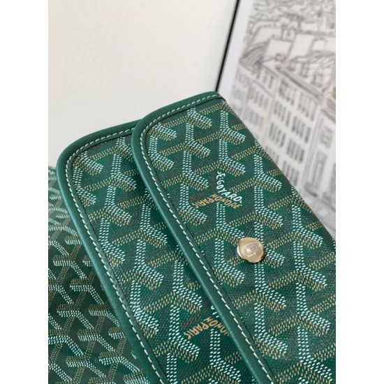 AAAAA Replica Goyard Saint Louis PM/GM tote bags Green Goyardine coated Fake Clone