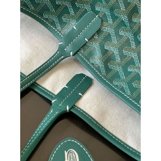 AAAAA Replica Goyard Saint Louis PM/GM tote bags Green Goyardine coated Fake Clone