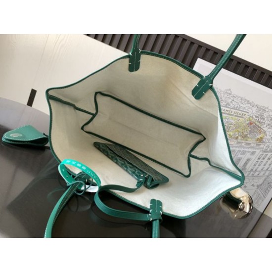AAAAA Replica Goyard Saint Louis PM/GM tote bags Green Goyardine coated Fake Clone