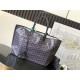 AAAAA Replica Goyard Saint Louis PM/GM Tote Bags Goyardine Coated Black Fake Clone