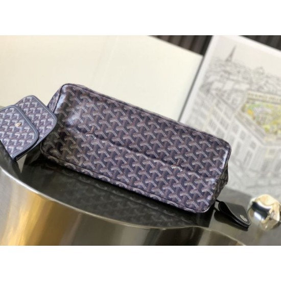 AAAAA Replica Goyard Saint Louis PM/GM Tote Bags Goyardine Coated Black Fake Clone
