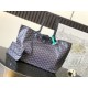 AAAAA Replica Goyard Saint Louis PM/GM Tote Bags Goyardine Coated Black Fake Clone