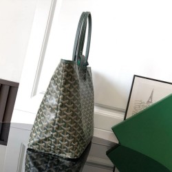 AAAAA Replica Goyard Saint Louis PM/GM tote bags Green Goyardine coated Fake Clone