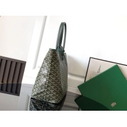 AAAAA Replica Goyard Saint Louis PM/GM tote bags Green Goyardine coated Fake Clone