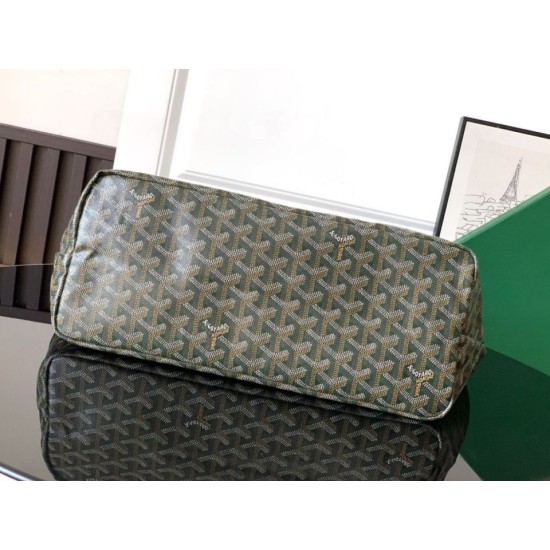 AAAAA Replica Goyard Saint Louis PM/GM tote bags Green Goyardine coated Fake Clone